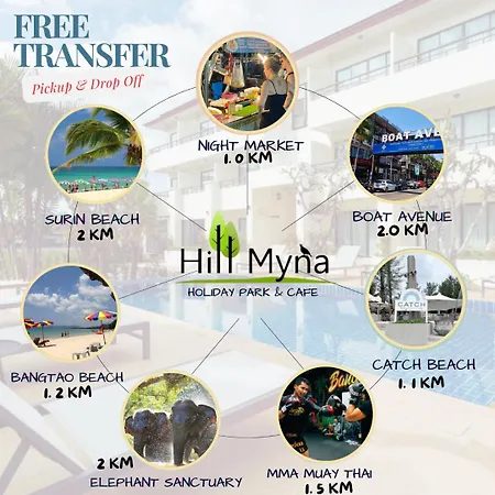 Hill Myna Holiday Park & Cafe Пляж Банг Тао Экстерьер фото